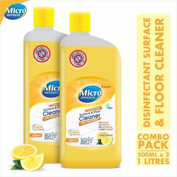 Disinfectant Floor,Kitchen,Surface,Wood Cleaner|Kills 99.9% Germ|Safe for Kids Lemon  (2 x 500 ml)