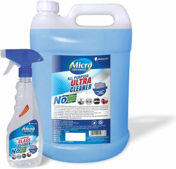Glass Cleaner Concentrate with 500ml Spray Bottle|PlantBased|5Ltrs makes 333Ltrs  (5 L)